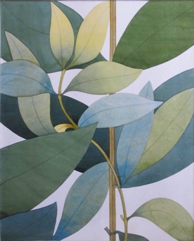 Green Leaves, Painting by Jeff Mistri, Watercolour on Paper, 19.5 X 15.5 inches